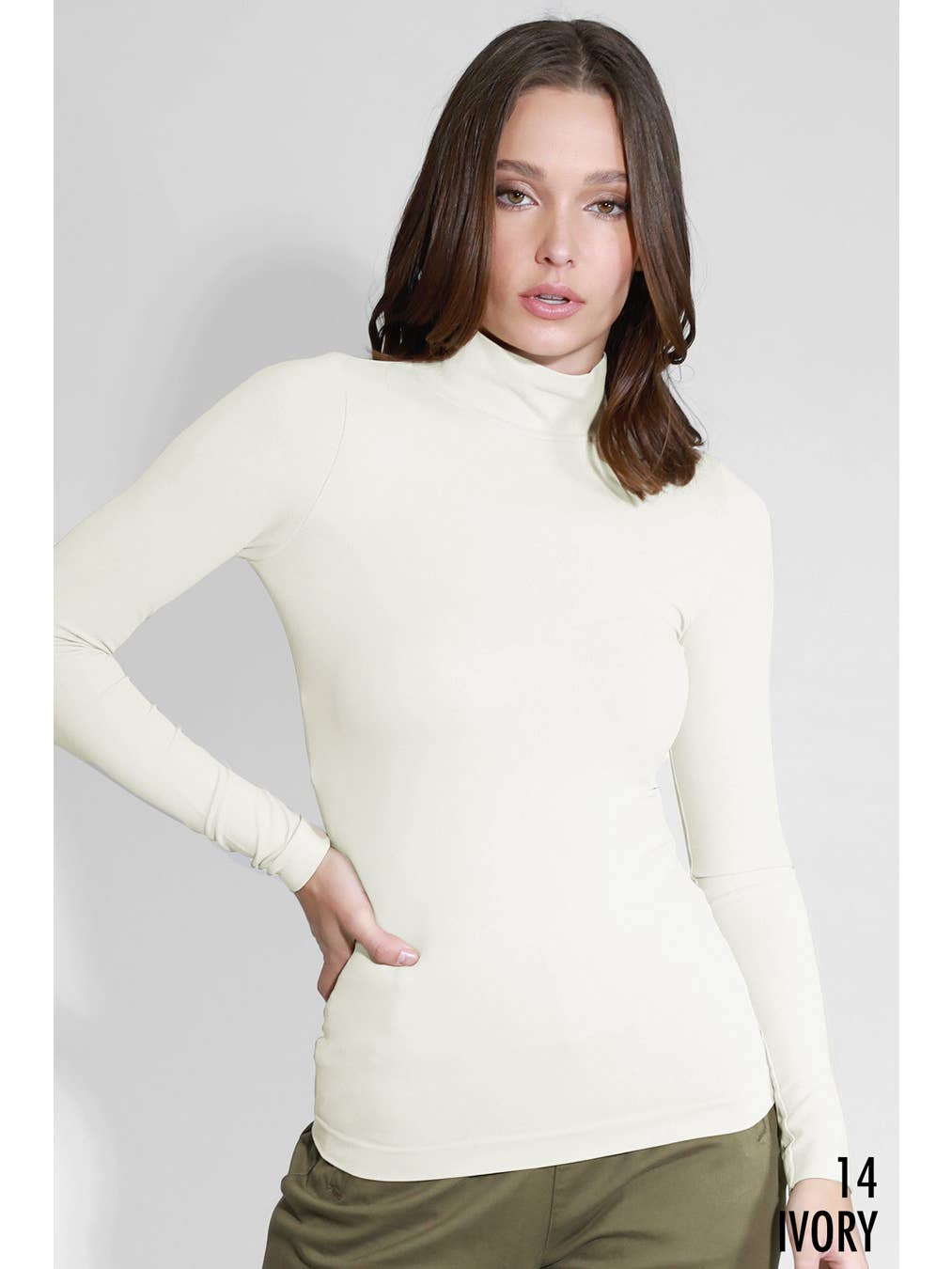 Mock Neck Long Sleeve Top