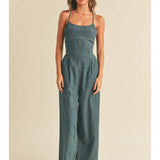 Washed Denim Jumpsuit