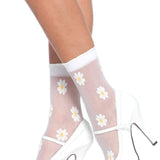 Flora Sheer Daisy Ankle Socks