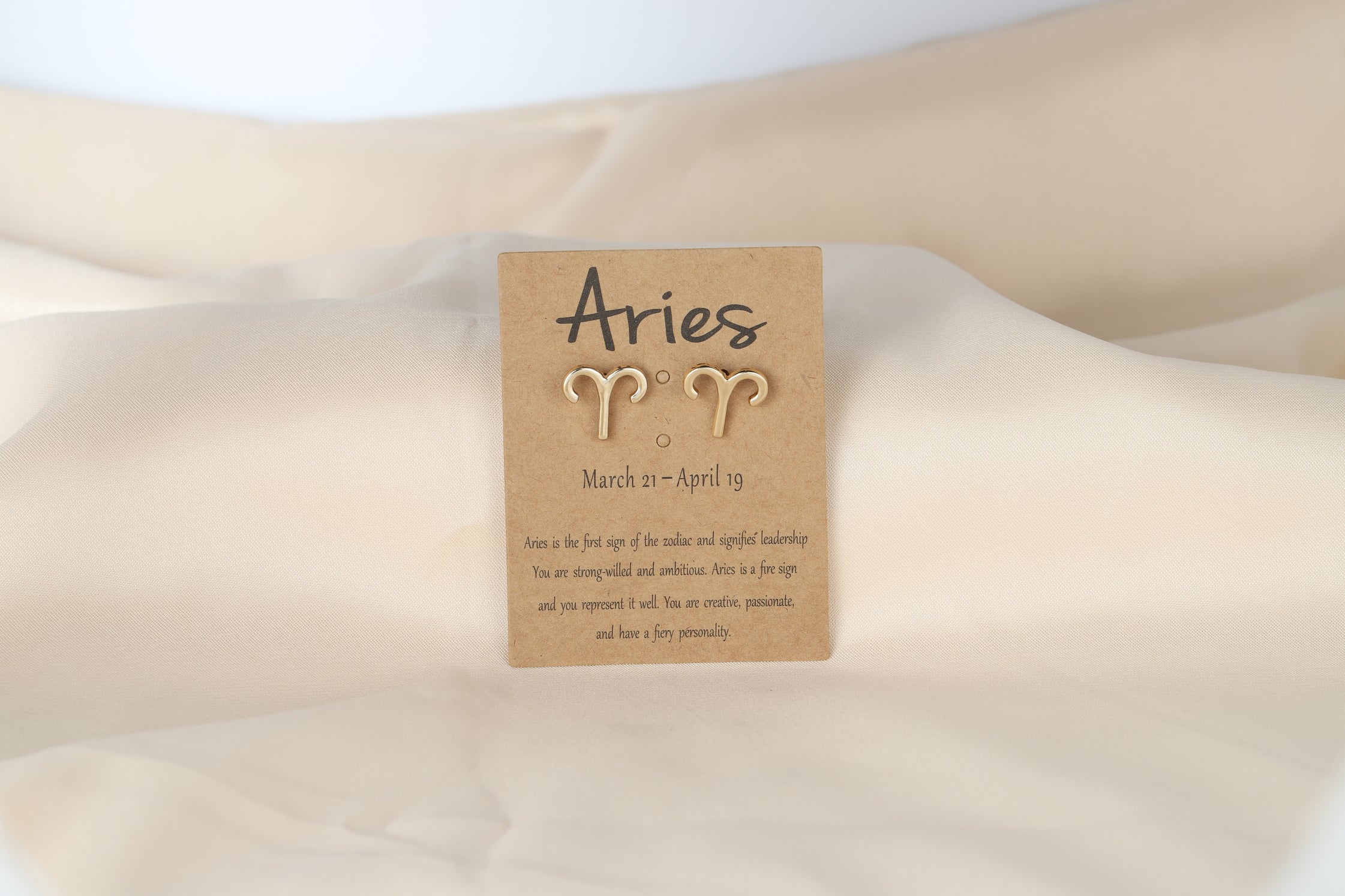 Dainty Gold Zodiac Stud Earrings