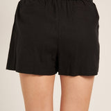 Elastic Waistband Linen Shorts