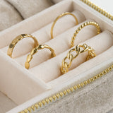 Dainty Gold Rings - Waterproof 18k Gold Stackable Rings