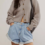 STYLISH LOOSE KNIT SINGLE-BREASTED CARDIGAN
