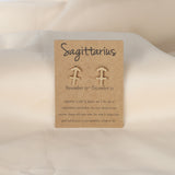 Dainty Gold Zodiac Stud Earrings