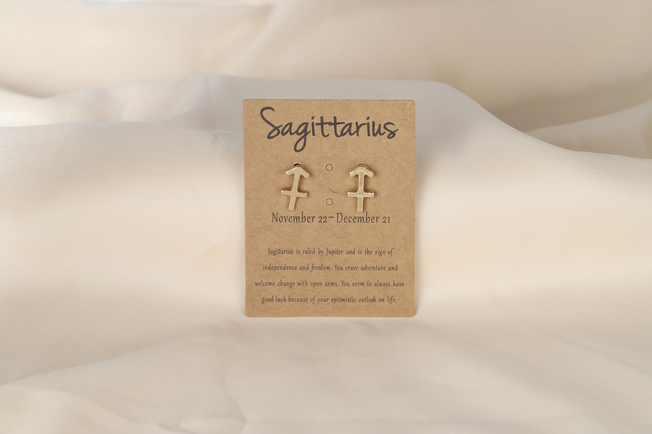 Dainty Gold Zodiac Stud Earrings