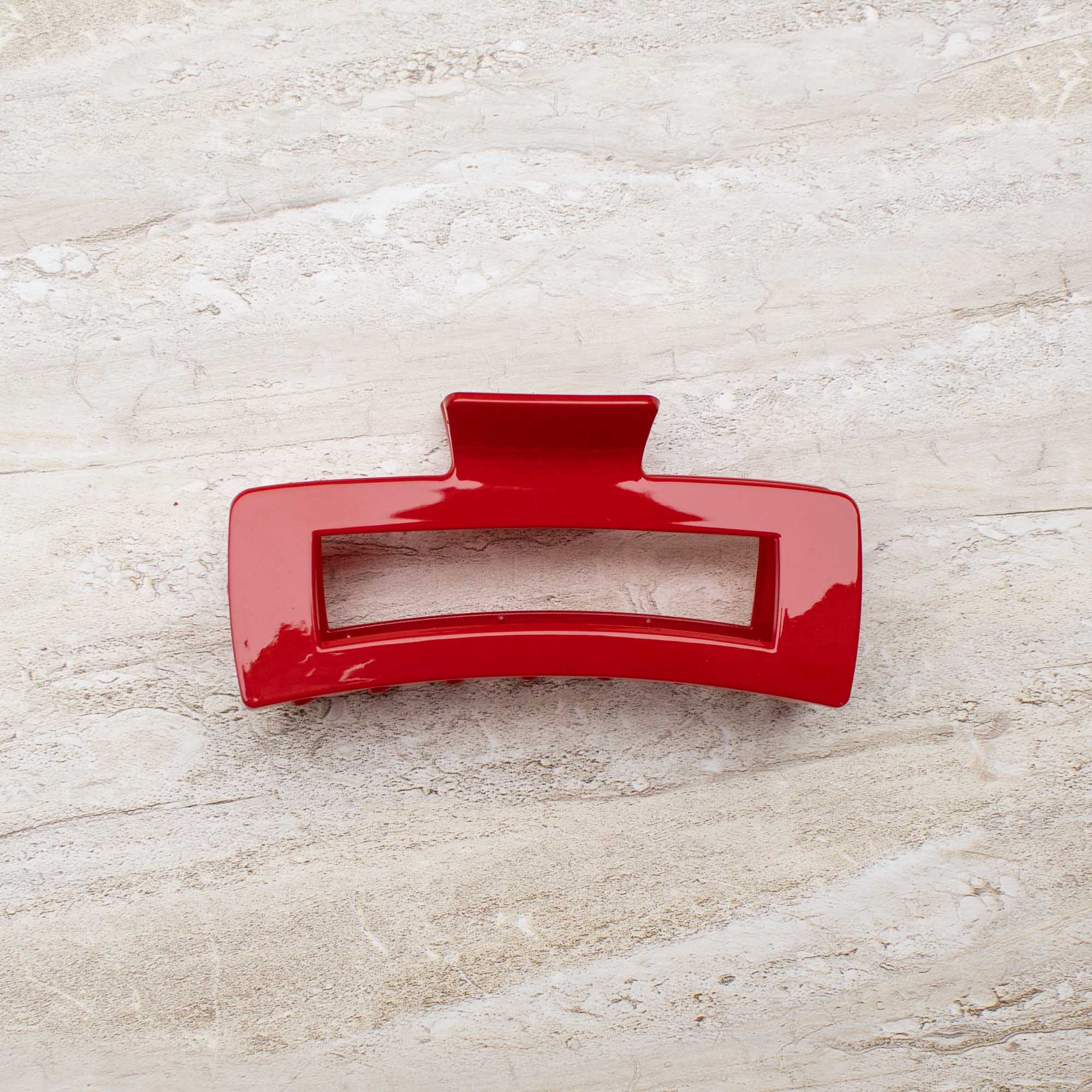 Jumbo Size 5 Inch Solid Long Square  Hair Clip