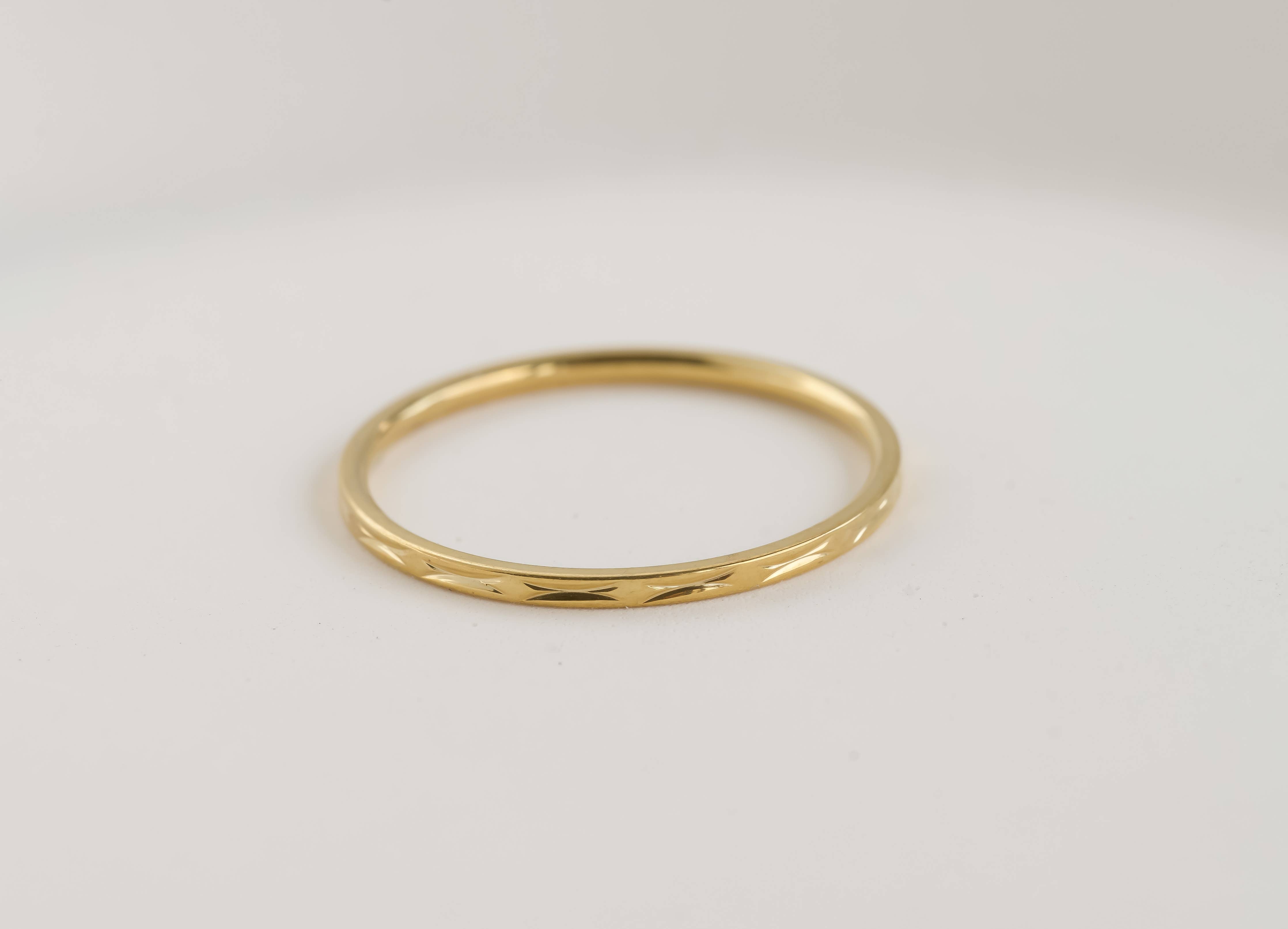 Dainty Gold Rings - Waterproof 18k Gold Stackable Rings