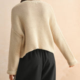 Scoop Neck Sweater - Cream