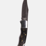 Ox-Horn Inlay Folding Knife & Sheath