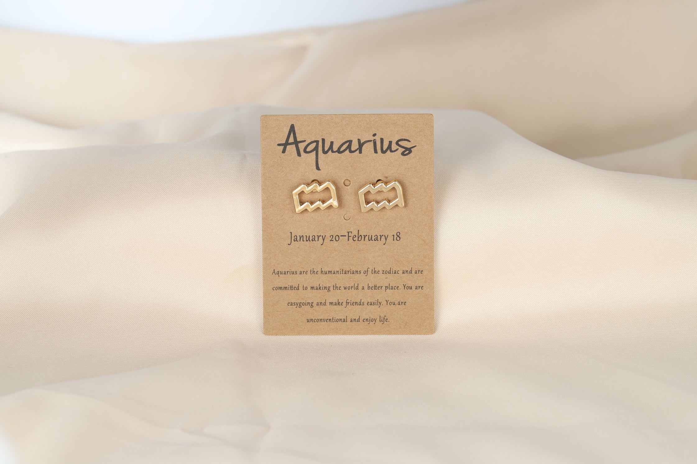 Dainty Gold Zodiac Stud Earrings