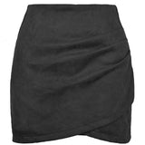 Draped Wrap Mini Skirt