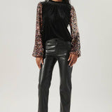 Michelle Velvet Mock Neck Top