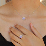 Skye Halo Moonstone Ring