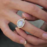 Skye Halo Moonstone Ring