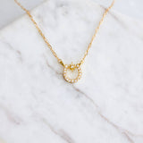 Zirconia Lucky Horseshoe Necklace