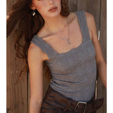 Textured Square Neck Top