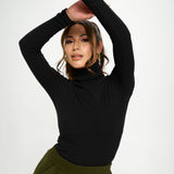 Lightweight Ribbed Turtleneck