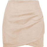 Draped Wrap Mini Skirt