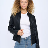 Eclipse Vegan Leather Jacket - Black
