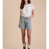Washed Denim Shorts - Light Wash