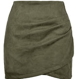 Draped Wrap Mini Skirt