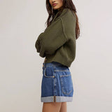 STYLISH LOOSE KNIT SINGLE-BREASTED CARDIGAN