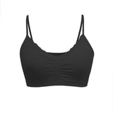 V Neck Lace Bralette - Black