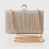 Pleated Sparkle Clutch