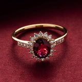 Retro Artificial Ruby Ring