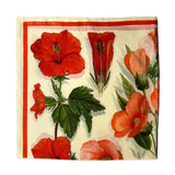 Vintage Style Hibiscus Flower Silk Scarf - 35" X 35"