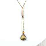 Labradorite Drop Y-Necklace