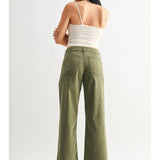 Stretch Twill Denim Trouser - Olive