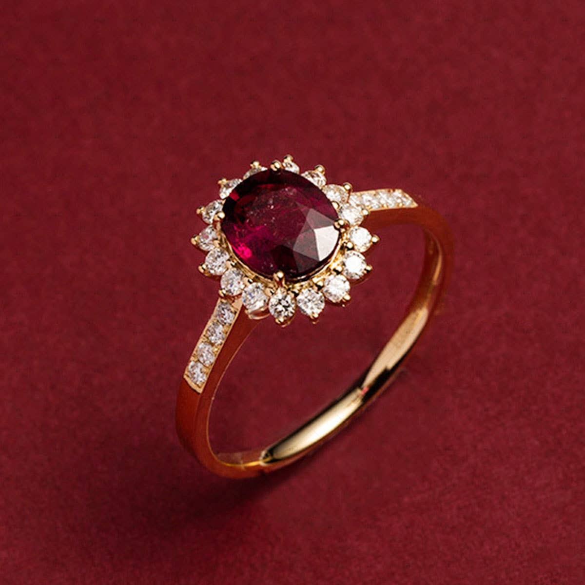 Retro Artificial Ruby Ring