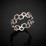 Sterling Silver Honeycomb Band Ring