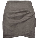 Draped Wrap Mini Skirt