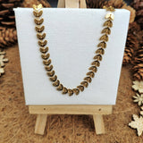 Non-tarnish Leaf Choker - Waterproof Chevron Chain Necklace