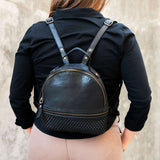 Milo Ines Leather Backpack - Black