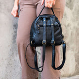 Milo Ines Leather Backpack - Black