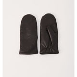 Fiori Lined Leather Mittens - Hot Fudge