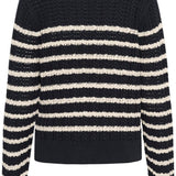 Selenia Striped Sweater - Navy