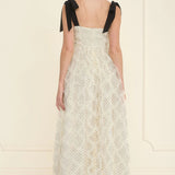 Tulle Polka Dot Dress - Ivory/Black