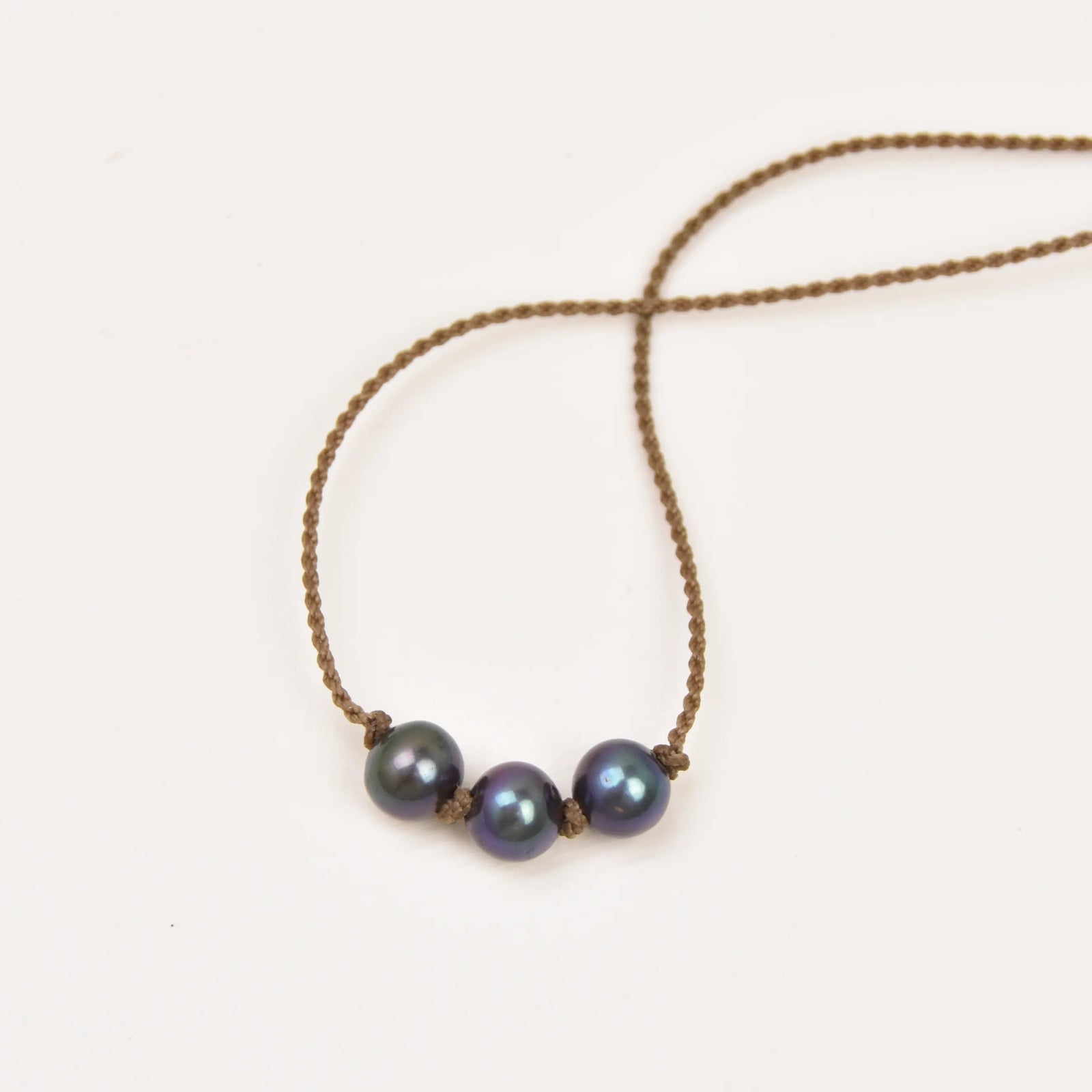 Triple Knotted Pearl Necklace