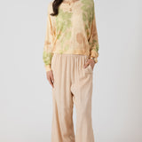 Wide Leg Linen Pants - Sandy Blush
