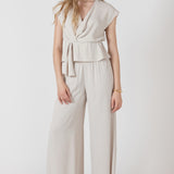 Drapey Wrap Top - Pearl