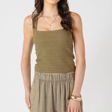 Square Neck Knit Tank