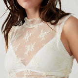 Solid Nice Try Lace Muscle Tank