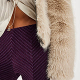 Penny Velvet Flare Pants - Vintage Grape