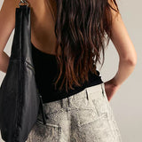 Free People Good Luck Printed Barrel Jeans - Snake Combo