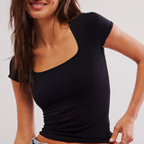 Clean Lines Sunfade Baby Tee - Black