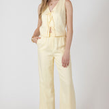 Tie Front top - Lemon Butter